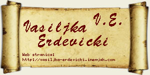 Vasiljka Erdevički vizit kartica